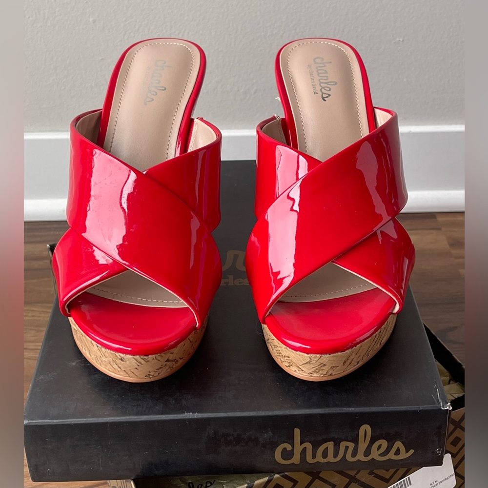 New Authentic Charles By Charles David Red Latric… - image 6